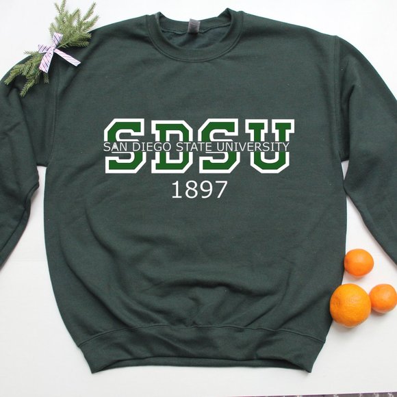 SDSU Crewneck Sweatshirt San Diego State University California Sweater, … - Picture 1 of 2